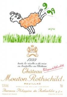 Raymond Savignac&amp;#039;s 1999 Mouton Rothschild label